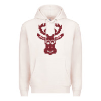 Pale Pink Christmas Deer Ugly Premium Hoodie - Bettercallsaul
