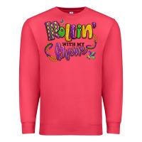 Cardinal rollin' with my krewe mardi gras Premium Sweatshirt - LillyAllenDesigns