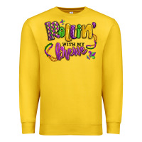 Lemon rollin' with my krewe mardi gras Premium Sweatshirt - LillyAllenDesigns