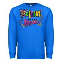True Royal rollin' with my krewe mardi gras Premium Sweatshirt - LillyAllenDesigns