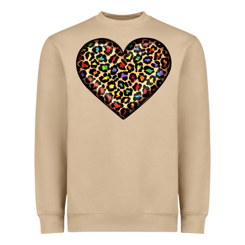 Pride Leopard Heart Heavyweight Sweatshirt by JahusDesignShop | Teevron