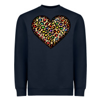 Navy pride leopard heart Heavyweight Sweatshirt - JahusDesignShop