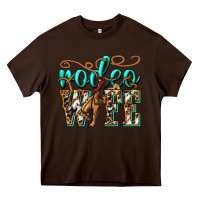 Chocolate Brown rodeo wife western Heavy Core Tee - texasbilliewilder