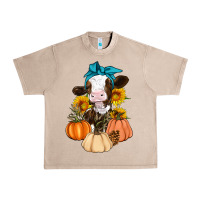 French Oak Cow Fall Pumpkin Urban Heavy Tee - Artiststas