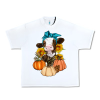 White Cow Fall Pumpkin Urban Heavy Tee - Artiststas