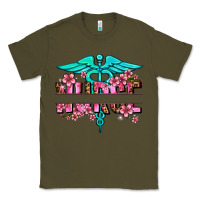 Army Green floral nurse preview Classic Tee - AdoDesignShop