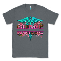 Charcoal Heather floral nurse preview Classic Tee - AdoDesignShop
