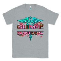 Heather Grey floral nurse preview Classic Tee - AdoDesignShop
