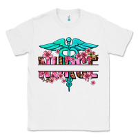 White floral nurse preview Classic Tee - AdoDesignShop