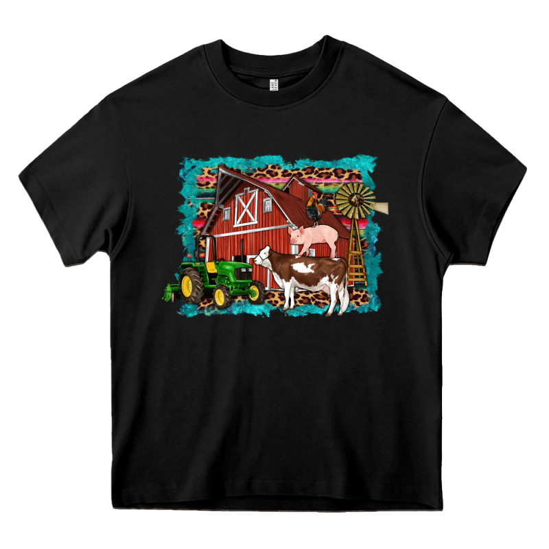 Farm Life Tractor Cow Pig Rooster Heavy Core Tee by Artiststas | Teevron