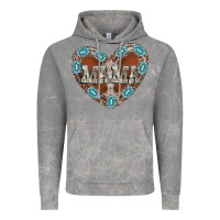 Cloud Rock mama heart cowhide Vintage Hoodie - CowhideDigitalArt