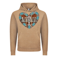 Vintage Coffee mama heart cowhide Vintage Hoodie - CowhideDigitalArt