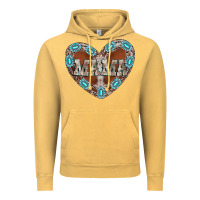 Vintage Mustard mama heart cowhide Vintage Hoodie - CowhideDigitalArt