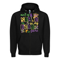 Black ain't no shame in my bead game Zipper Hoodie - MaliasSmallBusiness