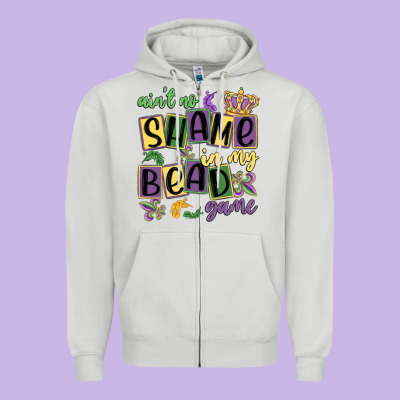 Ain't No Shame In My Bead Game Zipper Hoodie Designed By Maliassmallbusiness