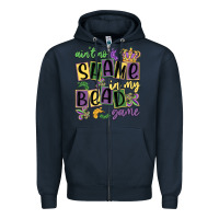 Navy ain't no shame in my bead game Zipper Hoodie - MaliasSmallBusiness