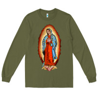Army Green our new lady of guadalupe Long Sleeve Tee - BarkalooDesign