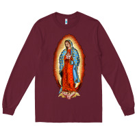 Burgundy our new lady of guadalupe Long Sleeve Tee - BarkalooDesign