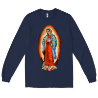Navy our new lady of guadalupe Long Sleeve Tee - BarkalooDesign
