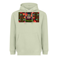 Matcha Chingona Sugar Skull License Plate Heavyweight Hoodie - BundleAndBundleShop