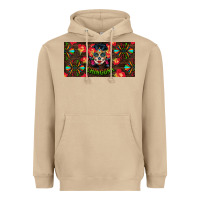 Mushroom Chingona Sugar Skull License Plate Heavyweight Hoodie - BundleAndBundleShop