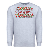 Heather Grey sweet but a little twisted Premium Sweatshirt - LillyAllenDesigns