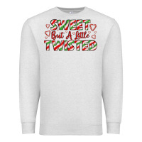 Oatmeal Heather sweet but a little twisted Premium Sweatshirt - LillyAllenDesigns