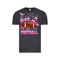 Vintage Black in october we wear pink and watch football Vintage Tee - AdoDesignShop