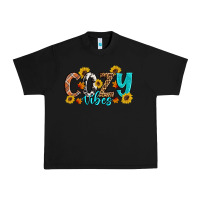 Black Cozy Vibes Fall Sunflowers Urban Heavy Tee - Artiststas