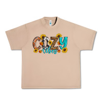 Burro Cozy Vibes Fall Sunflowers Urban Heavy Tee - Artiststas