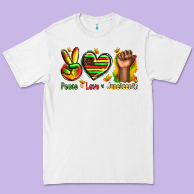 Premium Tee peace love juneteenth