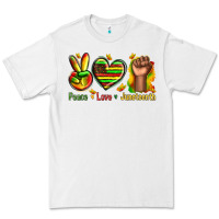 White peace love juneteenth Premium Tee - texasbilliewilder