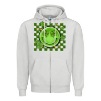 Dove Grey checkered st. patrick's day Zipper Hoodie - MaliasSmallBusiness