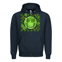 Navy checkered st. patrick's day Zipper Hoodie - MaliasSmallBusiness