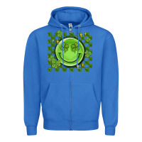 True Royal checkered st. patrick's day Zipper Hoodie - MaliasSmallBusiness