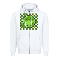 White checkered st. patrick's day Zipper Hoodie - MaliasSmallBusiness