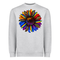 Heather Grey pride sunflower Heavyweight Sweatshirt - JahusDesignShop