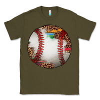 Army Green western baseball leopard serape pattern Classic Tee - Artiststas