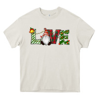 Cream Christmas Love Gnome Heavy Core Tee - RanaPortraitStore
