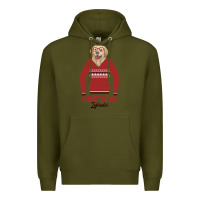 Army Green Christmas Labrador Premium Hoodie - Bettercallsaul