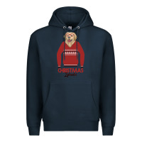 Navy Christmas Labrador Premium Hoodie - Bettercallsaul