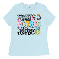 Baby Blue retro mother Ladies Tee - JahusDesignShop