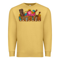 Antique Gold cowgirl Premium Sweatshirt - LillyAllenDesigns