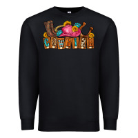 Black cowgirl Premium Sweatshirt - LillyAllenDesigns