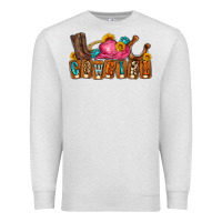 Oatmeal Heather cowgirl Premium Sweatshirt - LillyAllenDesigns