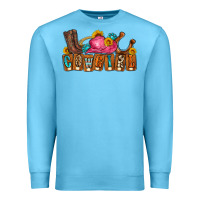 Ocean Blue cowgirl Premium Sweatshirt - LillyAllenDesigns