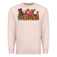 Pale Pink cowgirl Premium Sweatshirt - LillyAllenDesigns