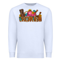 White cowgirl Premium Sweatshirt - LillyAllenDesigns