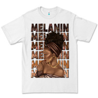 White melanin melanin melanin with afro girl Premium Tee - texasbilliewilder