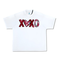 White xoxo Urban Heavy Tee - JahusDesignShop